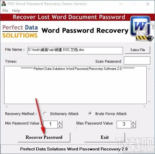 PDS Word Password Recovery下载,Word密码恢复软件