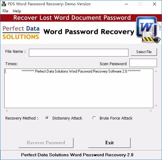PDS Word Password Recovery下载,Word密码恢复软件